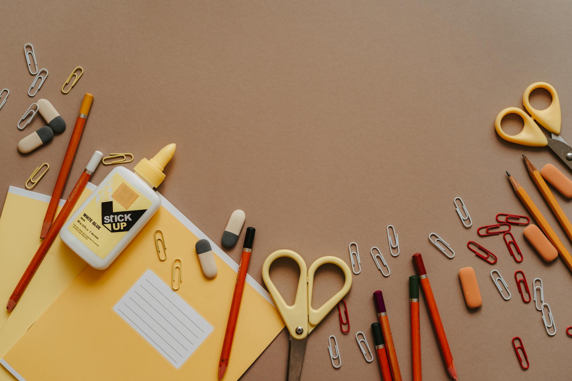 back to school flatlay