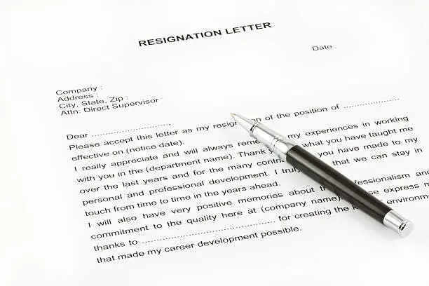 Resignation letter