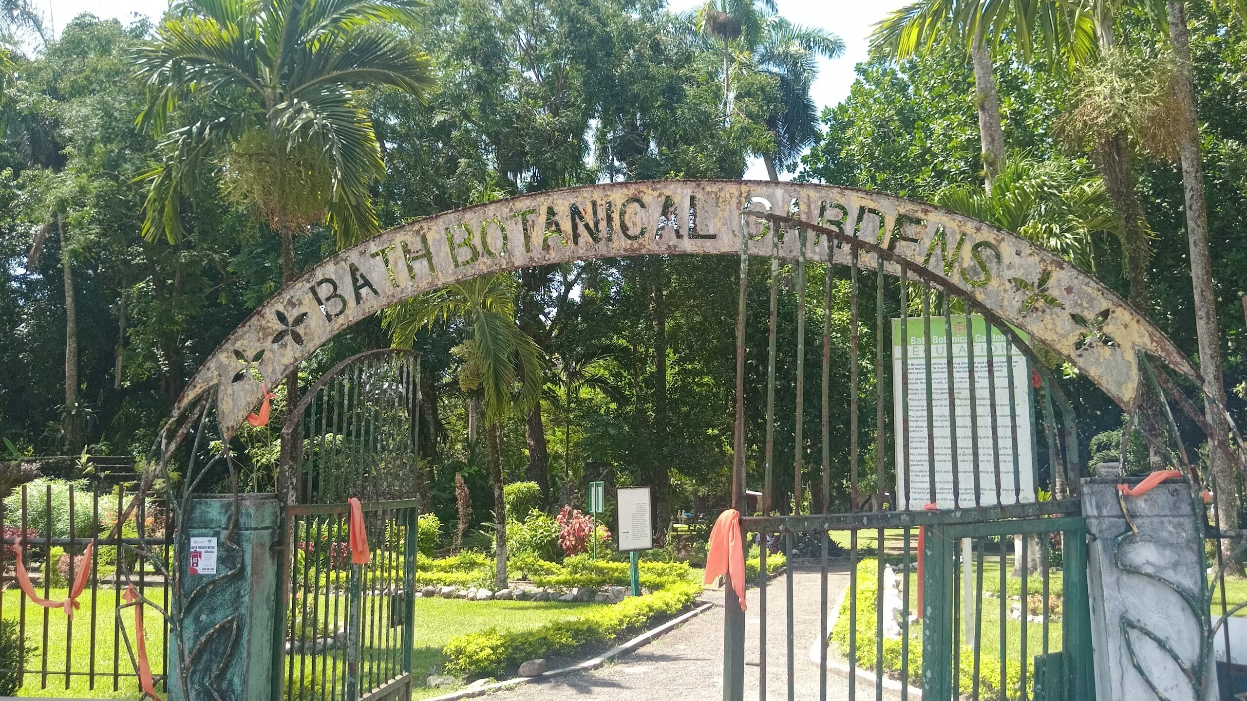 Entrance, Bath Botanical Gardens St. Thomas